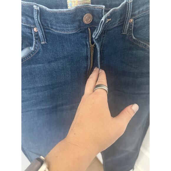 Mother The Insider Crop Step Fray Jeans Girl Crush Size 32 - Picture 5 of 12